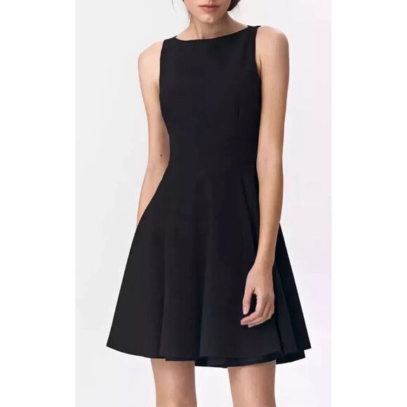 Ralph Lauren Black Label Open Back Fit Flare LBD Stretch 10 - Picture 1 of 5